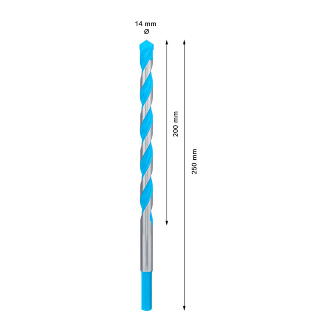 Bosch EXPERT CYL-9 MultiConstruction foret, 14 x 200 x 250 mm, d 14 mm. Pour les perceuses rotatives et à percussion