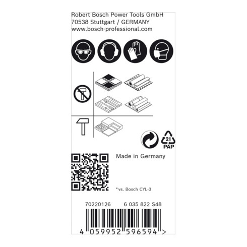 Bosch EXPERT CYL-9 MultiConstruction foret, 16 x 150 x 200 mm, d 16 mm. Pour les perceuses rotatives et à percussion