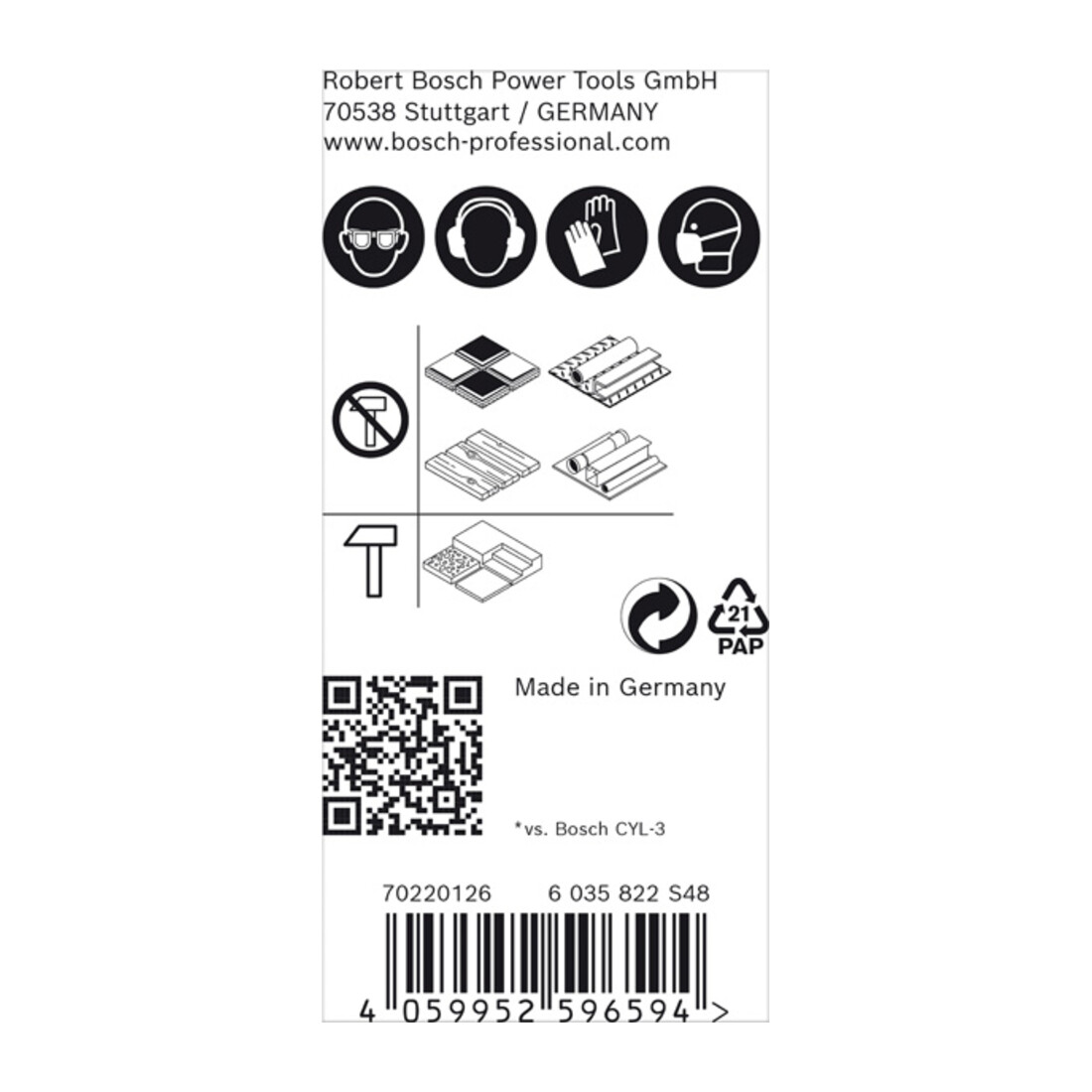 Bosch EXPERT CYL-9 MultiConstruction foret, 16 x 150 x 200 mm, d 16 mm. Pour les perceuses rotatives et à percussion