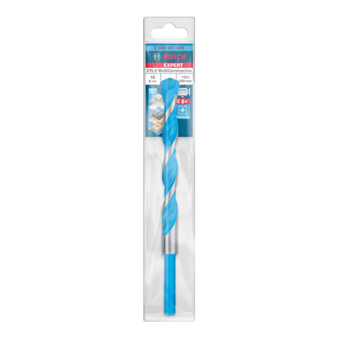 Bosch EXPERT CYL-9 MultiConstruction foret, 16 x 150 x 200 mm, d 16 mm. Pour les perceuses rotatives et à percussion