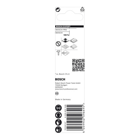 Bosch EXPERT CYL-9 MultiConstruction foret, 6.5 x 200 x 250 mm, d 6.5 mm. Pour les perceuses rotatives et à percussion