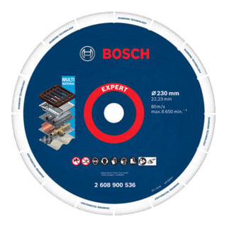 Bosch EXPERT diamant-metaalschijf doorslijpschijf 230 x 22,23mm voor grote haakse slijpmachines met klemmoer