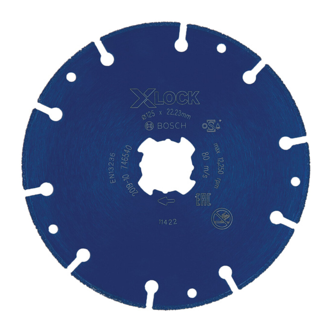 Bosch EXPERT diamant-metaalschijf X-LOCK doorslijpschijf 125 x 22,23mm voor haakse slijpmachines met X-LOCK en met klemmoer