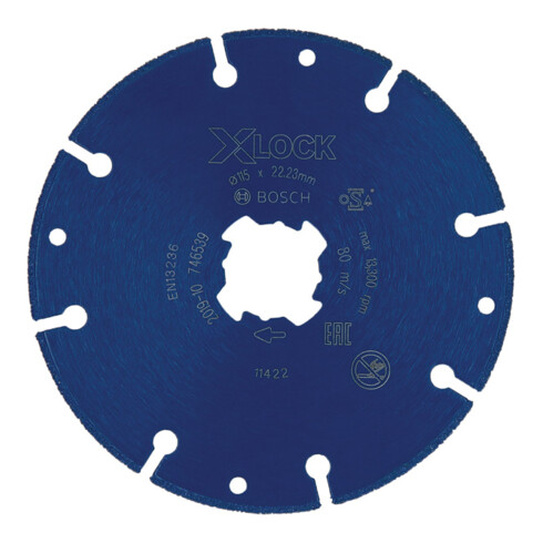 Bosch EXPERT Diamond Metal Wheel X-LOCK Trennscheibe 115 x 22,23mm für Winkelschleifer mit X-LOCK und mit Spannmutter