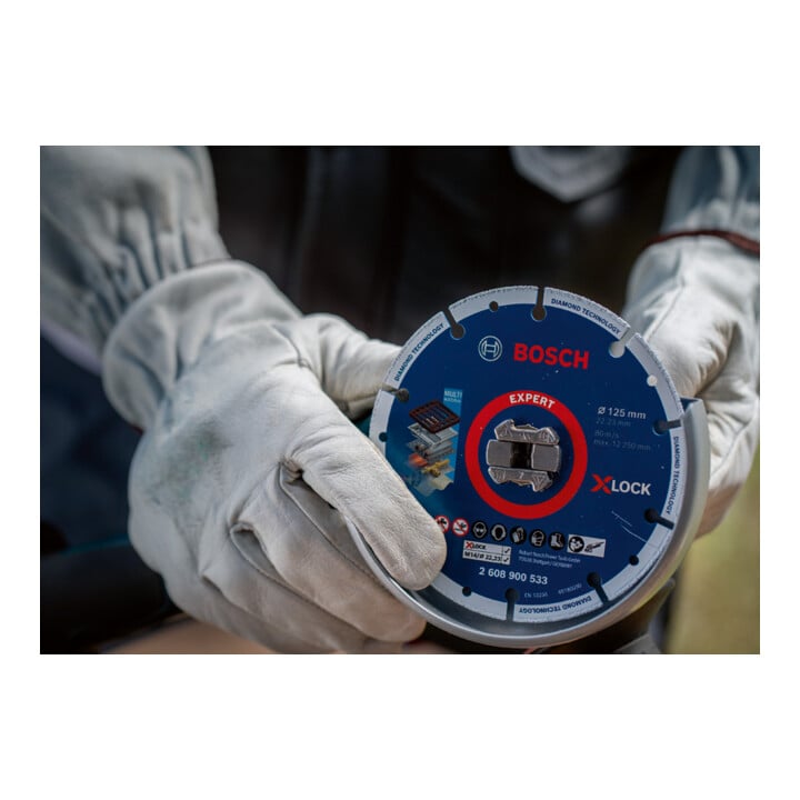 Bosch EXPERT Diamond Metal Wheel X-LOCK Trennscheibe 115 x 22,23mm für Winkelschleifer mit X-LOCK und mit Spannmutter