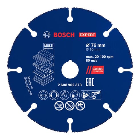 Bosch EXPERT Disco da taglio in carburo Multi Materiale, 76 x 10 mm