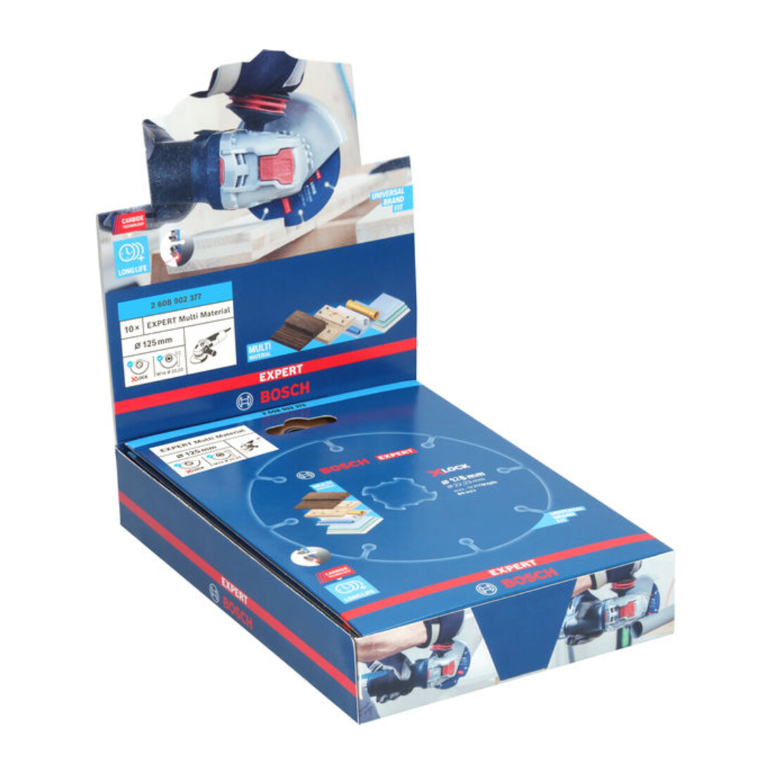 Bosch EXPERT Disco da taglio multi materiale in carburo, 125 x 22,23 mm, X-Lock, 10 pezzi