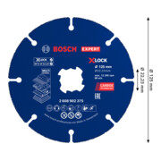 Bosch EXPERT Disco da taglio multi materiale in carburo, 125 x 22,23 mm, X-Lock, 10 pezzi-2