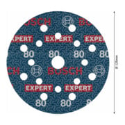 Bosch EXPERT Disque abrasif à feuille, 125 mm, G80-4