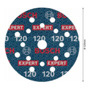 Bosch EXPERT Disque abrasif feuille, 125 mm, G120-4