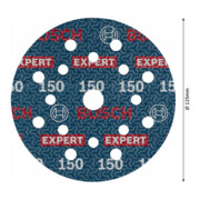 Bosch EXPERT Disque abrasif feuille, 125 mm, G150-4