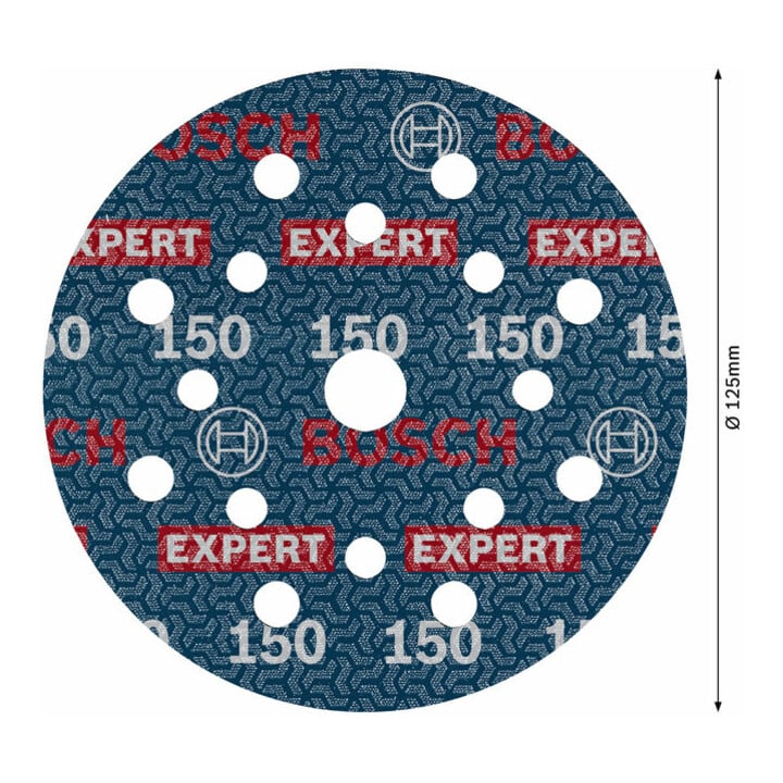 Bosch EXPERT Disque abrasif feuille, 125 mm, G150