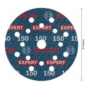 Bosch EXPERT Disque abrasif feuille, 125 mm, G150-4