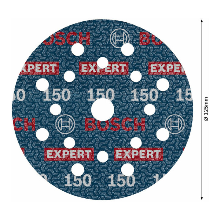 Bosch EXPERT Disque abrasif feuille, 125 mm, G150