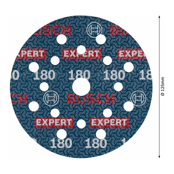 Bosch EXPERT Disque abrasif feuille, 125 mm, G180