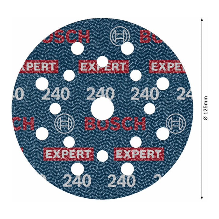 Bosch EXPERT Disque abrasif feuille, 125 mm, G240