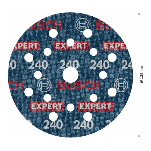 Bosch EXPERT Disque abrasif feuille, 125 mm, G240