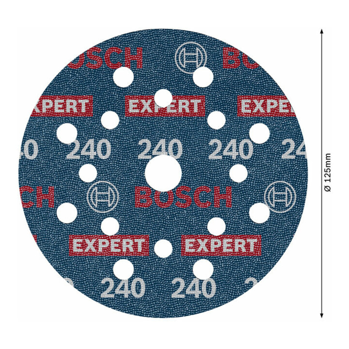 Bosch EXPERT Disque abrasif feuille, 125 mm, G240