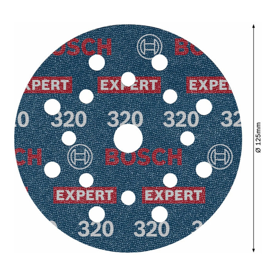 Bosch EXPERT Disque abrasif feuille, 125 mm, G320