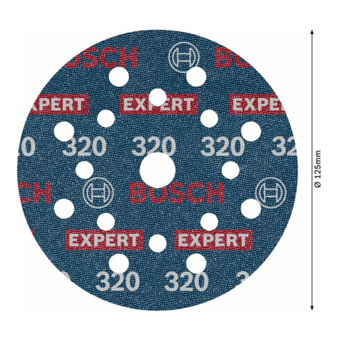 Bosch EXPERT Disque abrasif feuille, 125 mm, G320