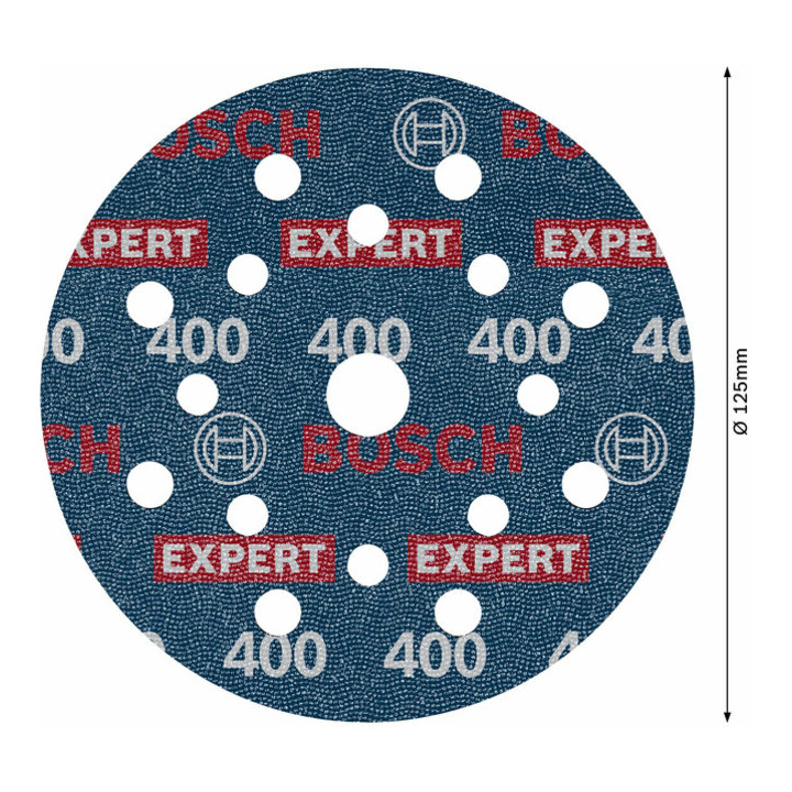 Bosch EXPERT Disque abrasif feuille, 125 mm, G400