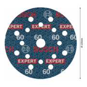 Bosch EXPERT Disque abrasif feuille, 125 mm, G60-4