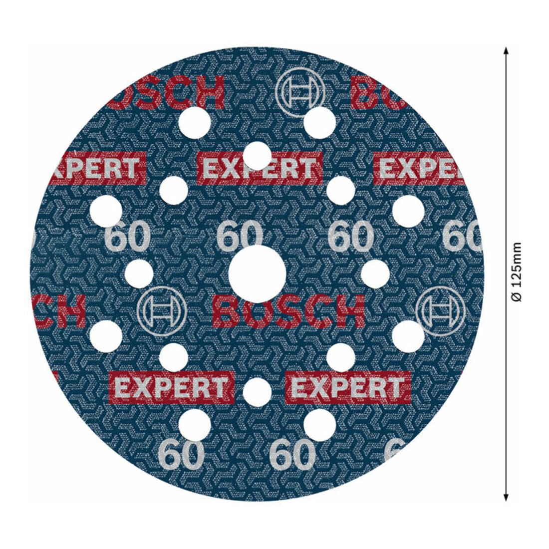 Bosch EXPERT Disque abrasif feuille, 125 mm, G60