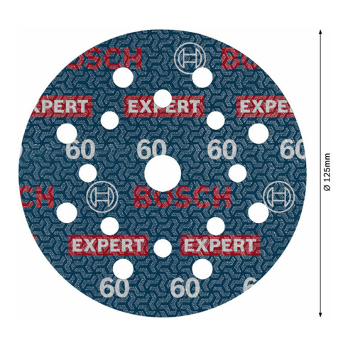 Bosch EXPERT Disque abrasif feuille, 125 mm, G60