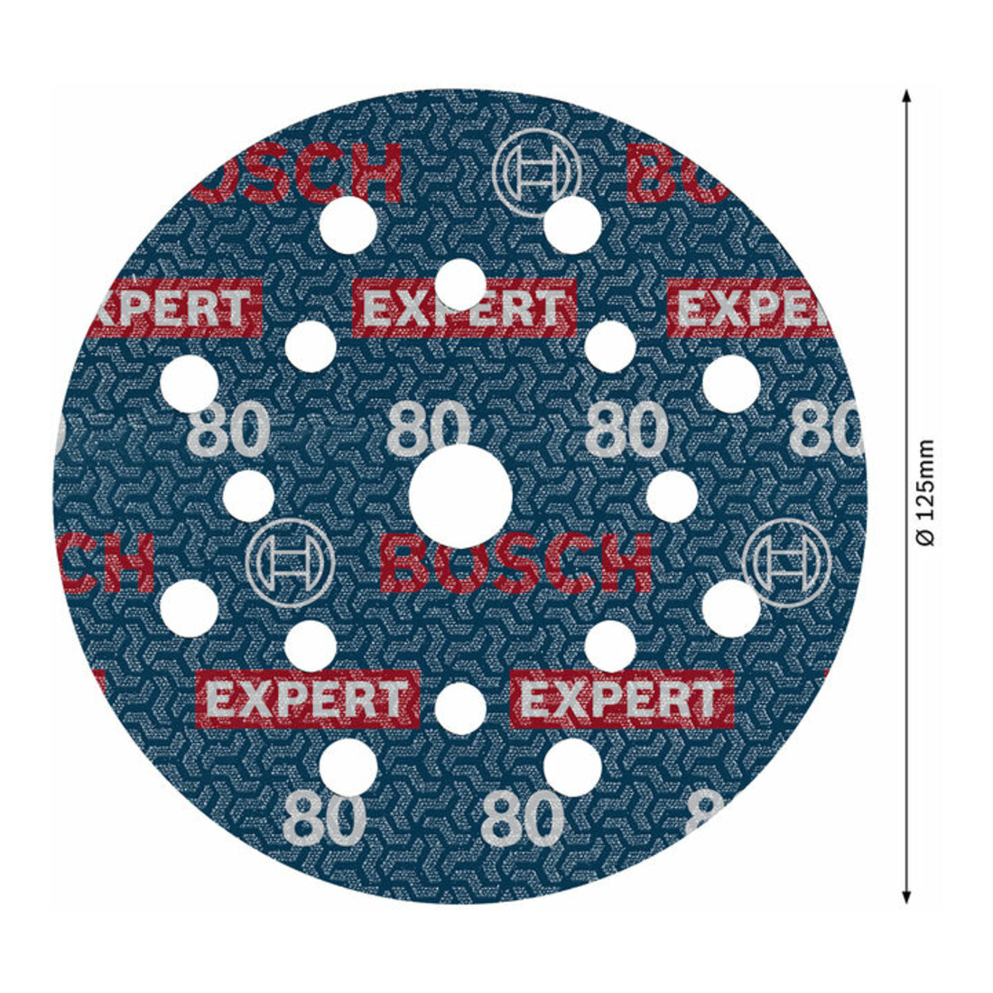Bosch EXPERT Disque abrasif feuille, 125 mm, G80