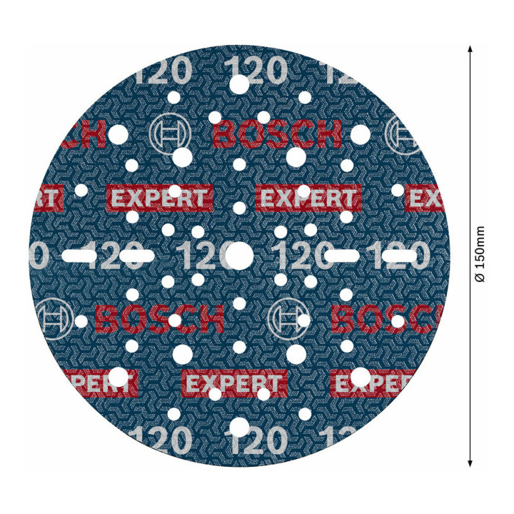 Bosch EXPERT Disque abrasif feuille, 150 mm, G120