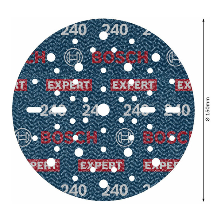 Bosch EXPERT Disque abrasif feuille, 150 mm, G240