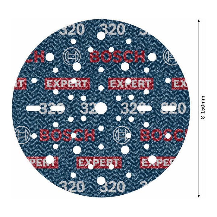 Bosch EXPERT Disque abrasif feuille, 150 mm, G320