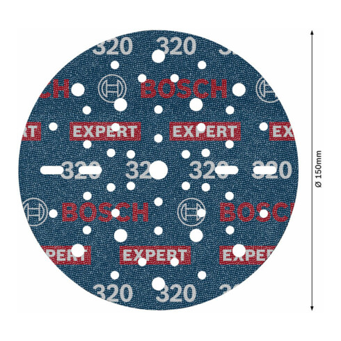 Bosch EXPERT Disque abrasif feuille, 150 mm, G320