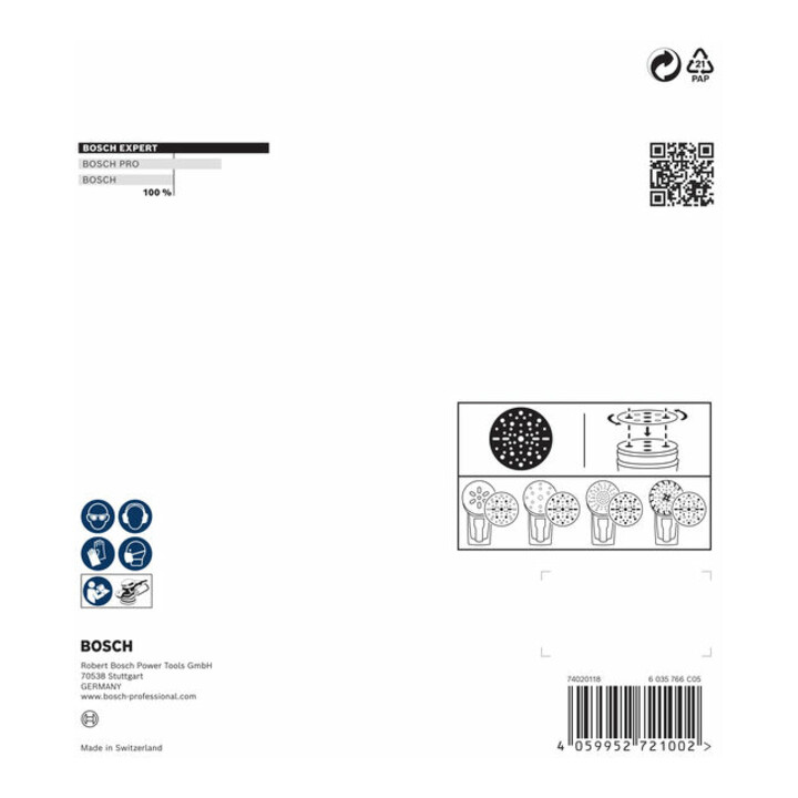 Bosch EXPERT Disque abrasif feuille, 150 mm, G400