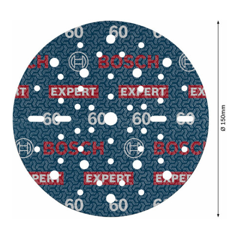 Bosch EXPERT Disque abrasif feuille, 150 mm, G60