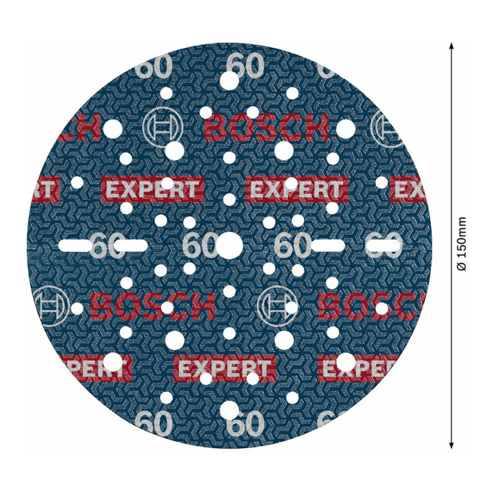 Bosch EXPERT Disque abrasif feuille, 150 mm, G60