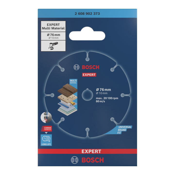 Bosch EXPERT Disque de coupe carbure multi-matériaux, 76 x 10 mm