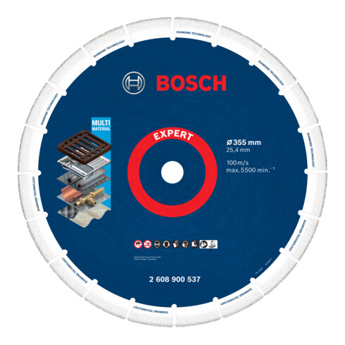 Bosch EXPERT Disque de coupe en métal diamanté, 355 x 25,4 mm