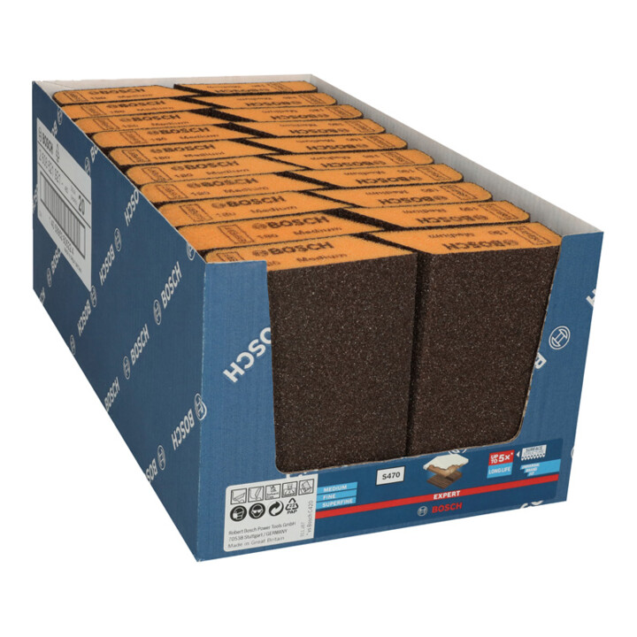 Bosch EXPERT Eponge de ponçage Combi Block, 69 x 97 x 26 mm, F : Orange
