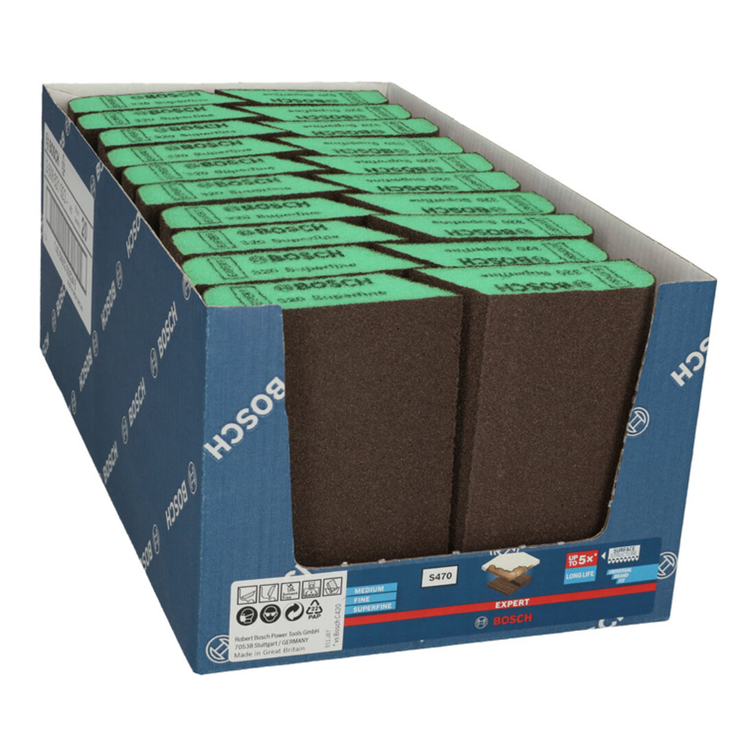 Bosch EXPERT Eponge de ponçage Combi Block, 69 x 97 x 26 mm, F : vert