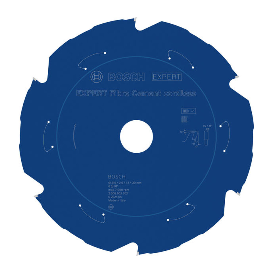 Bosch EXPERT Fiber Cement Kreissägeblatt, 216x2x30 mm, Z6