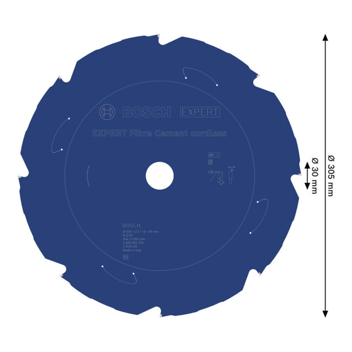Bosch EXPERT Fiber Cement Kreissägeblatt, 305x2,2x30 mm, Z8