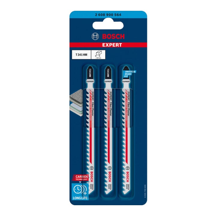 Bosch EXPERT Fiber Gips T 341 HM decoupeerzaagblad 3 stuks voor decoupeerzagen