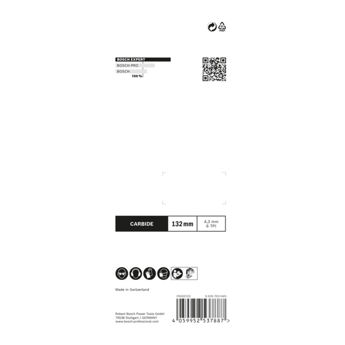 Bosch EXPERT Fiber Gips T 341 HM decoupeerzaagblad 3 stuks voor decoupeerzagen