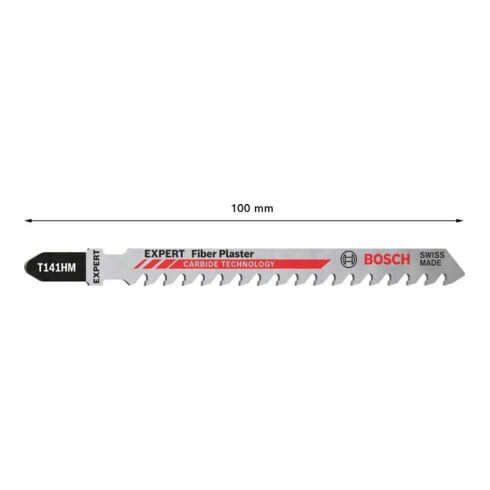Bosch EXPERT Fiber Plaster T 141 HM Stichsägeblatt 3 Stück für Stichsägen