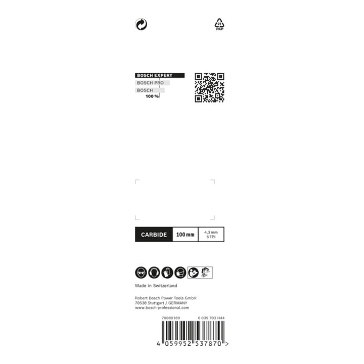Bosch EXPERT Fiber Plaster T 141 HM Stichsägeblatt 3 Stück für Stichsägen