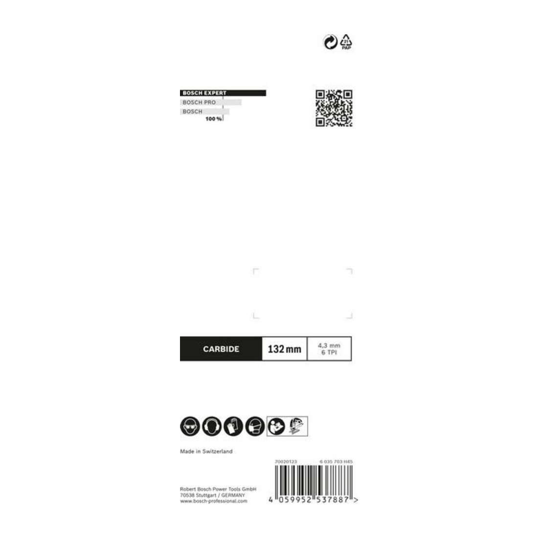 Bosch EXPERT Fiber Plaster T 341 HM Stichsägeblatt 3 Stück für Stichsägen