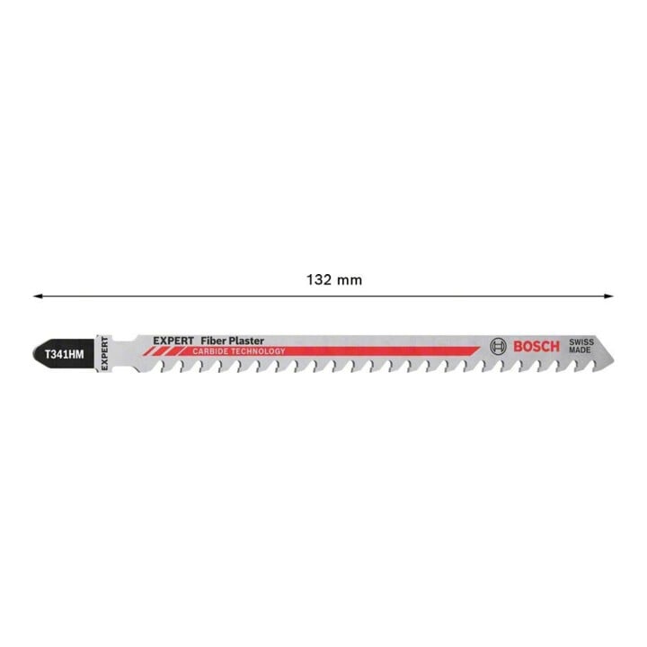 Bosch EXPERT Fiber Plaster T 341 HM Stichsägeblatt 3 Stück für Stichsägen
