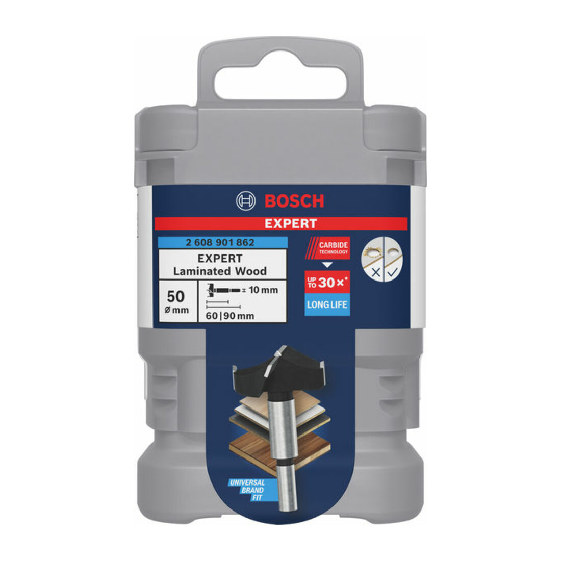 Bosch EXPERT Foret à charnière pour bois stratifié, 50 x 60 x 90 mm