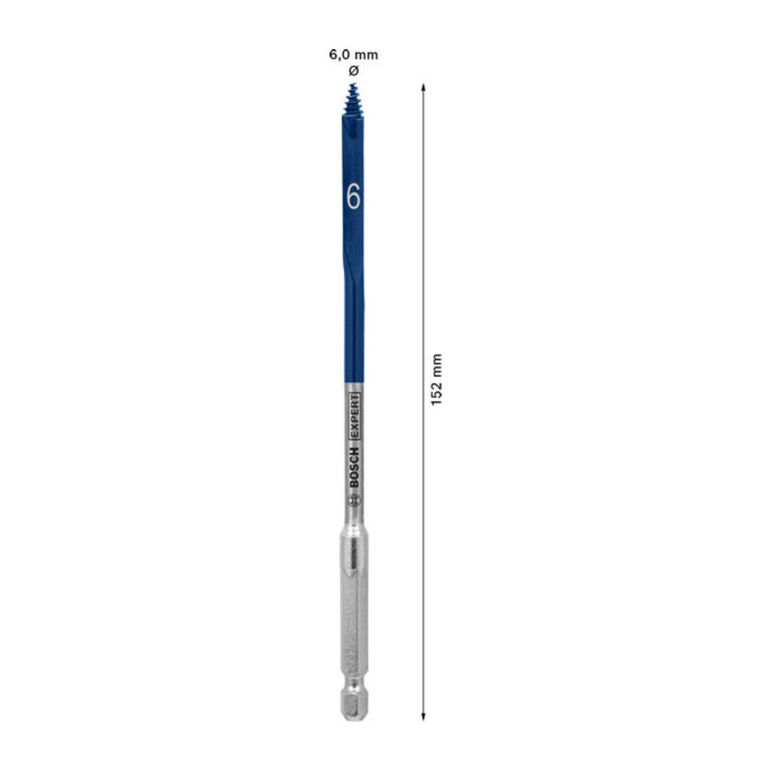 Bosch EXPERT Foret à fraiser plat Self Cut Speed, 6 x 152 mm